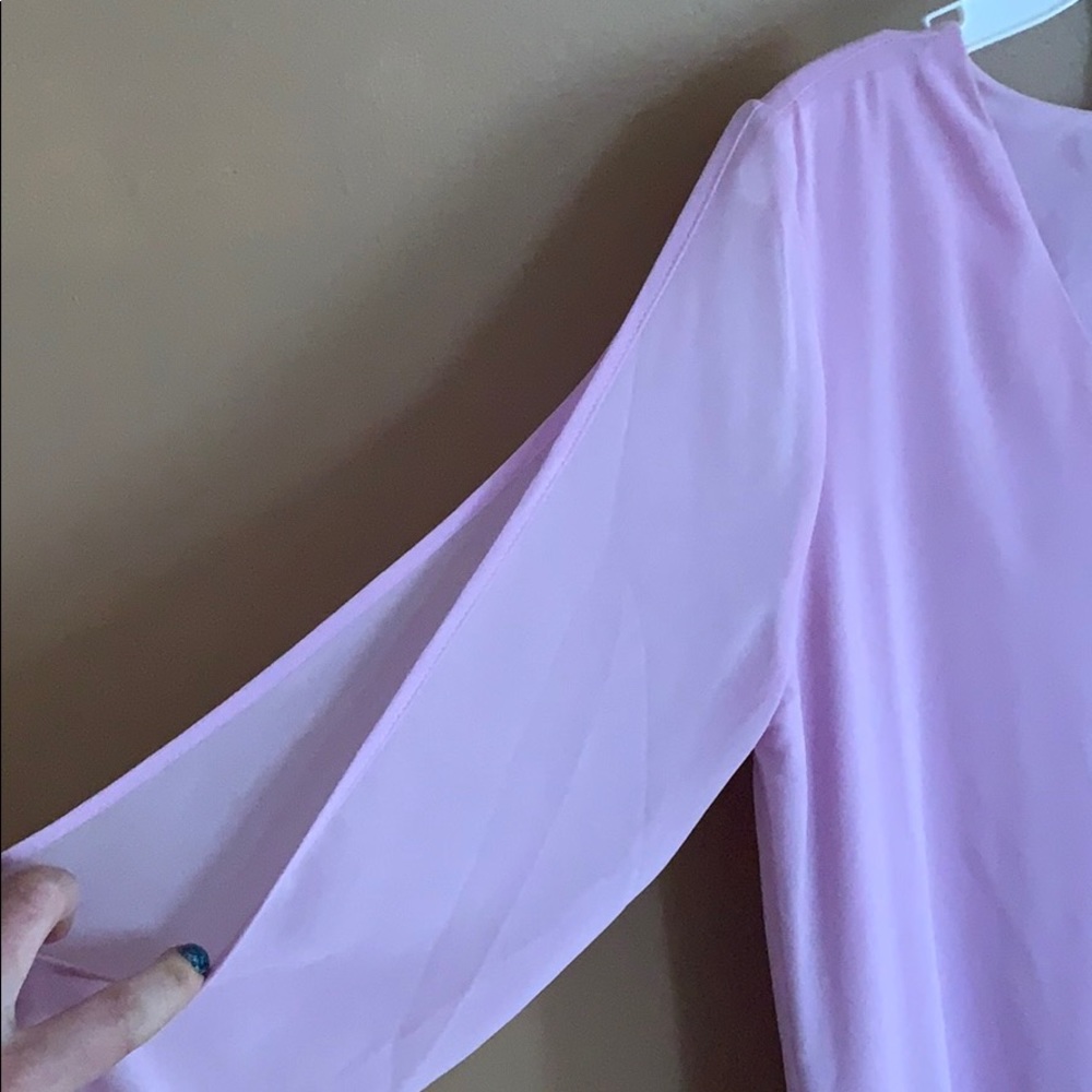 peep sleeve shoulder dress